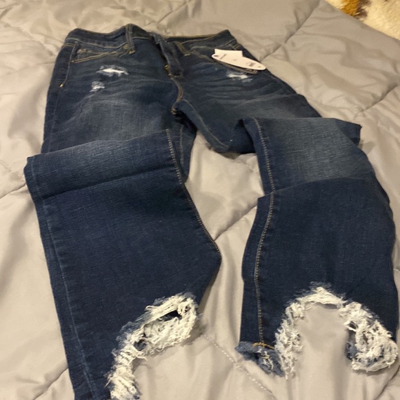 Nwt scoop crop flare jeans with frayed hem, size 0 - Picture 4 of 5